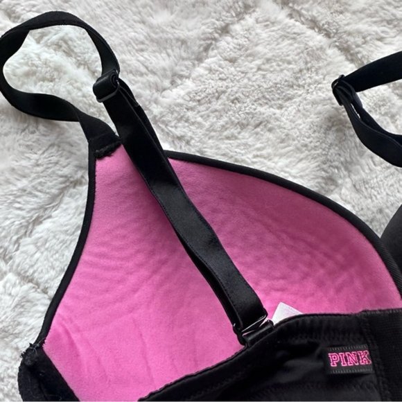 Victoria's Secret PINK | Black Wear Everywhere Push-up Bra | Size 36D - Picture 6 of 12